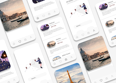 Vacations Plan adobe xd app booking branding design figma graphic design hotel illustration menu mobile people travel travel app trip web website