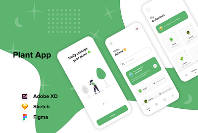 Plant Mobile App UI Design app app design art branding design graphic design illustration inspiration logo ui uidesign uiux uiuxdesign uxdesign