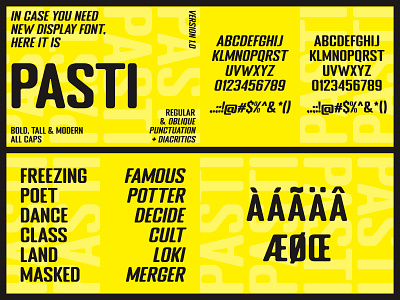 Introduction of Pasti Typeface bold design font fontdesign graphic design newfont sansserif typeface typefacedesign typography