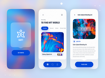 NFT App UI Design 2021 trend app best dribbble shot creative devignedge dribbble best shot gradient graphic design menubar mobile app nft top design top designer top ui designer trend 2021 trend maker trendy design ui ui design uidesign