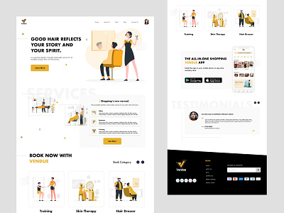 MVP Beauty Service Provider UI beautician beauty design landing landing page layout page provider service service provider ui uidesigner uiux web web design