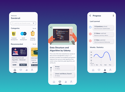 Course App app appdesign course app design interface interfacedesign mobile app mobile design mobile ui ui design ui inspiration uidesign uitrends uiux ux uxdesign
