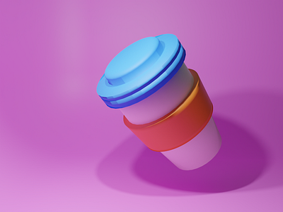 Coffee Cup 3d blender c4d color design icon illustration