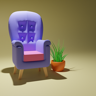 Comfort Zone 3d blender design green illustration modern