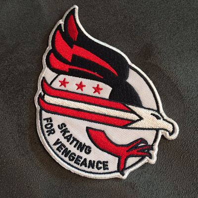 Skating for Vengeance Patch capitals eagle illustration logo vector