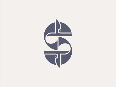 Whale & S Letter Logomark branding s letter whale