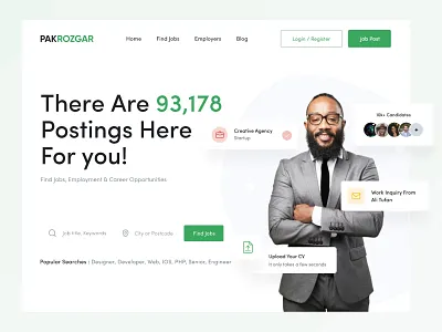 Job Finding Platform - Hero Section create job cv resume hiring platform indeed job board job finder job listing job portal job search job seeker job site recruiting wordpress wordpress theme