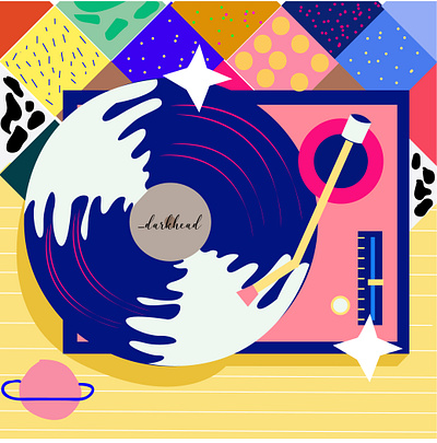 Turntable vector 3d animation branding graphic design logo motion graphics