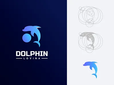 Dolphin Logo brand branding color design dolphin dolphin logo illustration logo logo designer modern color prio hans typography ui ux vector