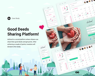 UX Case Study- doGood, a good-deed sharing website adobe xd ui ux