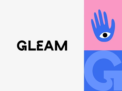 Logo | Gleam bird blue brand brand identity branding design desire agency graphic design identity logo logo design logotype palm pink studio theater theater studio theatre theatre studio typography