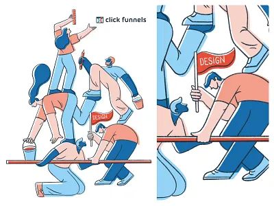 (Design) Team illustration collaboration design help illustration people support swag team tshirt