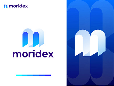 M abstract mark app branding gradient icon logo logo design mark symbol