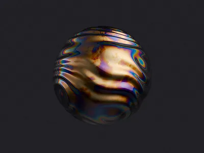 3D wavy oil slick sphere 3d abstract ae aftereffects animation c4d design displace hero motion noise organic render ripple sphere ui wave web