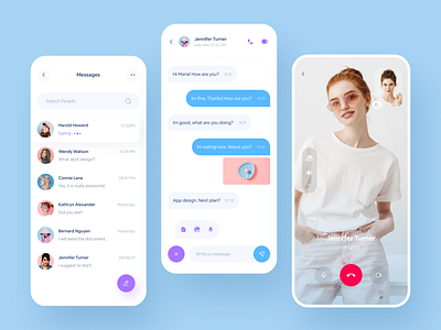 Messaging App Design Concept app design call app chat chat app chating chating app file upload message message app messaging messaging app messenger messenger app minimal mobile design text text messages video call voice cgat