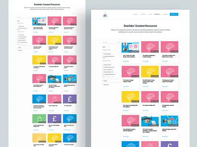 Brainlabs - Marketing Library branding design development digital illustration logo minimal ui web website website design wordpress