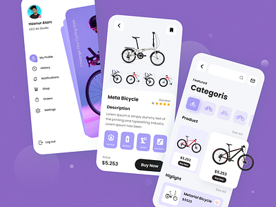 Your Next Bicycle Mobile App app ui bicycle bicycle app challenge cycle riding cyclinglife ecommerce interface mobile app mobile app design mobile ux product racing sport ui workout