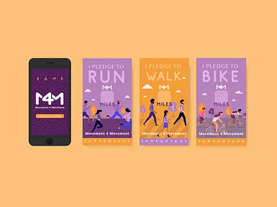 M4M Instagram Story Series active branding design foundation fundraiser graphic design illustrate illustration instagram instagram story logo movement social social media