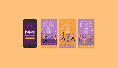 M4M Instagram Story Series active branding design foundation fundraiser graphic design illustrate illustration instagram instagram story logo movement social social media