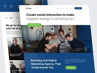 REnergy • Digital Marketing Website agency branding design digital digital agency digital marketing digital marketing agency energy landing page marketing marketing agency minimal ui ux web design website