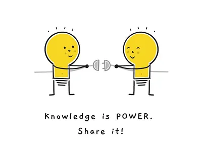 Knowledge is Power. Share it! graphic design illustraion quote sketch