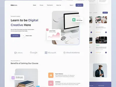 Eduhere branding design graphic design illustration ui uiux ux vector web design website design