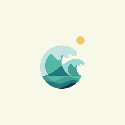 Wave On awesome logo beach clean design flat logo green illustration logo logo inspiration minimal ocean sea surf surifng wave waves