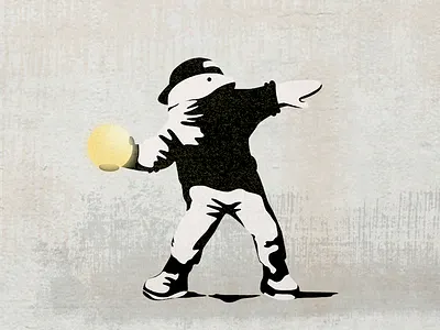 The Tony Art Gallery: Rage, The Ball Thrower design illustration jin design streetart the visual team tony vector