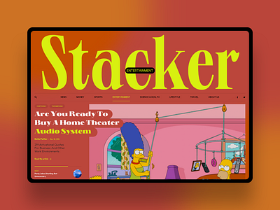 Stacker homepage interface logo news social