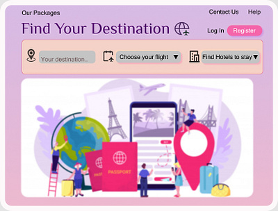 Travel Booking Website Design app design