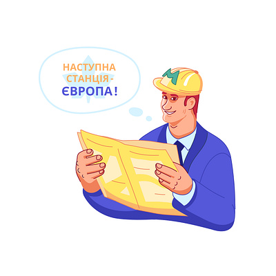 Mayor of Kiyv - Vitaly Klitschko businessman character construction design europinian union flat helmet illustration klichko man metro people sticker vector vitaliy klichko