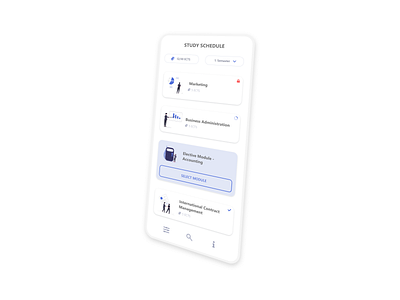 Study Schedule App for International University app bitbithooray curriculum design grade illustration ios learn light minimal mobile plan schedule study ui ux webapp
