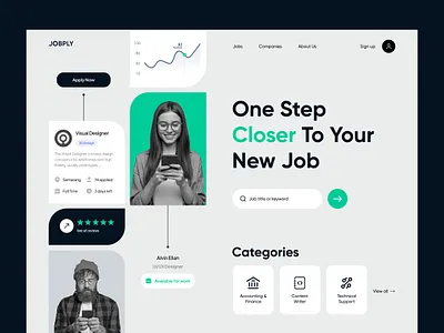 Website header ui job website ui landing page landing page ui landing ui onixlab ui ui designer ux ux designer web web ui website website ui