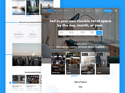 WeSell app branding buy commercial design desktop interface listing marketplace rent rental retail sell sketch spaces ui ux webdesign wesell