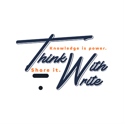 Think With Write design vector