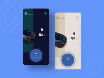 Car connection, une application du future de la voiture app assistance autonomous car dark design driveless light minimal robot self driving ux vehicule