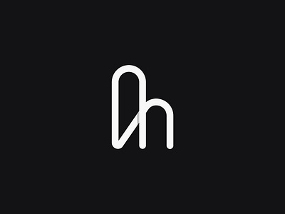 Letter h Minimalistic Logo Design | For Sale abstract black and white brand identity branding contrast creative logo custom logo graphic design h h logo letter h logo logo design logo for sale mark minimal logo minimalist modern symbol tech