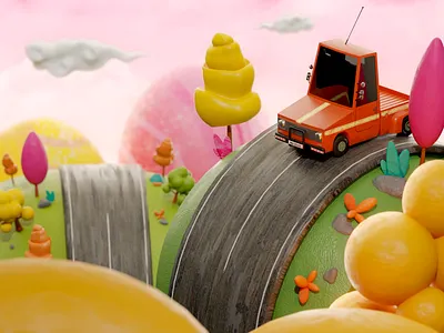 Clayland 3dart 3dartwork 3dcar 3dgraphic 3dillustration 3dmodeling 3dsmax animation b3d blender c4d cartoon clay cute fantasy graphic minimal pooyasetayesh pooyast render