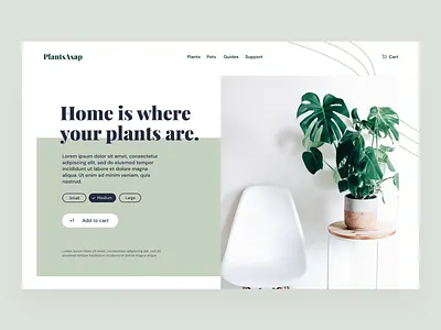 Plants mockup ui web website