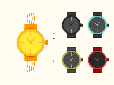 Clock Icon Design Set illustration app brand design branding clock icon creative design design hand clock icon illustration logo logodesign logotype marketing minimalist service ui vector