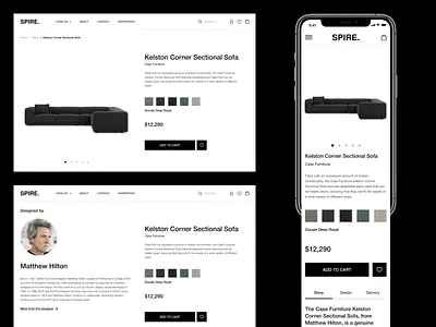 Kelston Corner catalog e commerce furniture minimalism uidesign uxui webdesign website