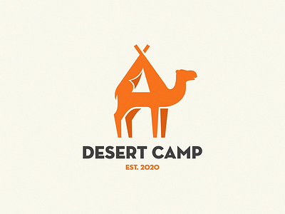 desert camp camel camp desert logo