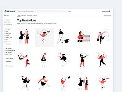 Search results redesign iconfinder icons search search results