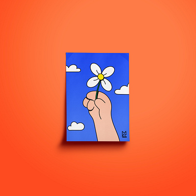 Daisy adobeillustrator bright color illustration vector