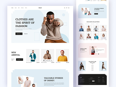 Clothing e-commerce Website apparel clothing clothing store design ecommerce fashion fashion website hello deibbble homepage landing page online store outfits product design shop store style ui ux web design website