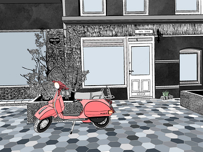 „Vespa“ Procreate Illustration art design digital eloise eloise ponnau eloiseponnau graphic design illustration ponnau procreate procreate app procreate art