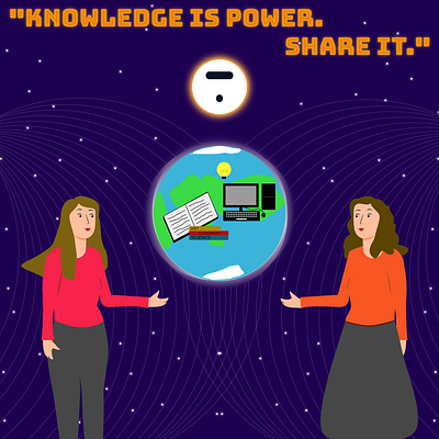 "Knowledge is power. Share it." Challenge. (Thinkific) design dribbble graphic design illustration logo vector vectordesign