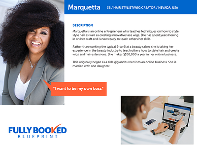 Fully Booked Blueprint - User Persona branding design user persona ux