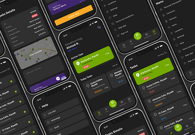 Chaizer Hero - Mobile App (Dark Version) app chaizer charger design interaction design light mobile app power bank product prototyping redesign task ui ui ux ux