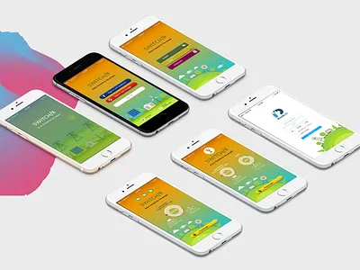 Design 4 screen ui/ux for mobile app and website mobile app